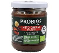 Probios Crema Keto con Cacao e Nocciole - A Basso Contenuto di Carboidrati e Zuccheri - Senza Glutine - Perfetta per la Colazione o come Snack Low Carb - 180g