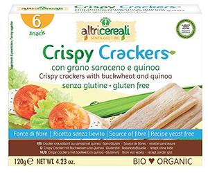 Probios Crispy con Grano Saraceno e Quinoa - 1 Confezione da 6 Snack [120 gr], Senza glutine