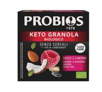 Probios Granola Keto Cocco e Lamponi - Senza Cereali, Senza Glutine - Mix Croccante con Cocco e Frutti Rossi - 200G