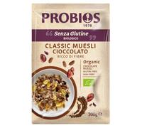 Probios Muesli al cioccolato classico - Fiocchi d’avena biologici, riso soffiato al cioccolato, uvetta e cocco - Mix croccante e delizioso - Perfetto per colazione e spuntini - 300 g