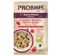 Probios Muesli Classico ai Frutti Rossi - Fiocchi d’Avena Biologici, Uvetta, Riso Soffiato e Frutti di Bosco Misti - Mix Croccante e Saporito - Colazione e Snack - 300 g