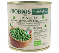 Probios Piselli verdi italiani biologici - Sapore naturalmente dolce e consistenza tenera - Ideali per contorni e ricette veloci - Lattina da 340 g