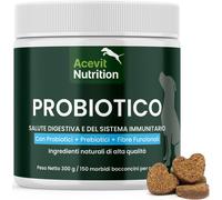 Probiotici Cani 150 Bocconcini 100% Naturali con Prebiotici e Fibre · Flora