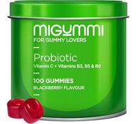 Probiotici Intestinali Caramelle Gommose - 100 Gummies Gusto Mora - Probiotici, vitamina C, B3, B5 e B6 - Flora intestinale, Gas e Gonfiore - Bifidobacterium, Lactobacillus - Vitamine Vegan