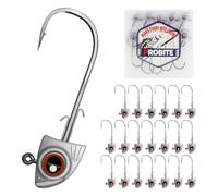 PROBITE Swimbait Jig Heads con occhi di pesce 3D, doppio custode per esche e ami forgiati ad alta resistenza, ganci Jig Head per esche in plastica morbida, spigola, glaucomi, Crappie e luccio, acqua