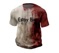 Problem Gelöst - Magliette a maniche corte, da uomo, sanguinante, in waffle, per Halloween, da uomo, Bloody, maglietta horror, top che fa paura, costume di Halloween, costume a sangue maglietta Blood