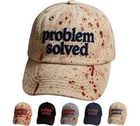 Problem Solved Baseball Caps Hat,Halloween Horror Sanguinoso Sport Cap Stampato Berretto da baseball per uomo e donna, viaggi all'aperto, c, Taglia unica