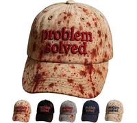 Problem Solved Baseball Caps, Problem Solved Baseball Caps, I'm Ok, It's Not My Blood Cap Halloween Unisex Horror Hat Donna Uomo Unisex, a, Taglia unica