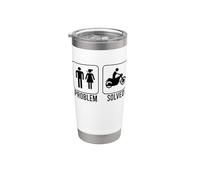 PROBLEM SOLVED - Figura divertente per moglie fastidiosa Bicchiere termico in acciaio inox doppia parete