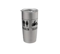 PROBLEM SOLVED - Figura divertente per moglie fastidiosa Bicchiere termico in acciaio inox doppia parete