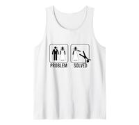 Problem Solved Funny Bride Groom Divorziato Stick Figure Memes Canotta