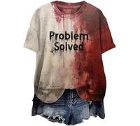 Problem Solved - Maglietta con stampa di Halloween, Colorato 1, L