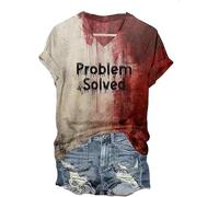 Problem Solved - Maglietta con stampa di Halloween, Colorato 3, m