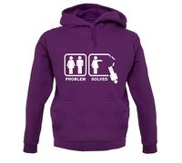 " Problem Solved " - No Uomo - Felpa con Cappuccio / - Divorzio - Feminist -
