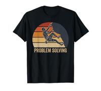 Problem Solving Climber Retro Tramonto Boulder Grafica Maglietta