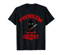 Problema gelöst Schwarze Katze Maglietta