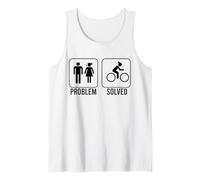 Problema Solved Donna Bike Bike Divertente Nagging Ciclismo Meme Canotta