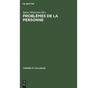 Problèmes de la personne (Copertina rigida) Congrès Et Colloques