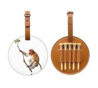 Proboscis Monkey Brown Golf tee Storage Bag - Facile da trasportare e più efficiente nel giocare a golf