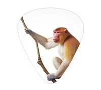 Proboscis Monkey - Set di 12 plettri per chitarra, sottili, medi e spessi, adatti per chitarra, basso, chitarra elettrica e ukulele
