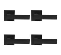 Probrico 4 Pack Dummy Door Handles in Matte Black Non-Turning Interio