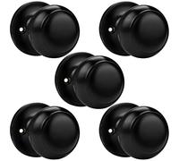 Probrico 5PCS pomelli per porta in acciaio INOX nero entrata privacy passaggio e manichino porta manopole Lockset