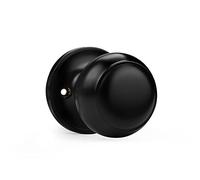 Probrico Pomello per porta manichino nero con manico rotondo non girante per porta, inattivo, per porta porta francese, confezione da 1