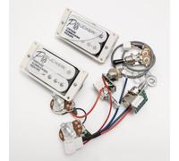 ProBucker Alnico - 2 pickup Humbucker per pickup Gibson Les Paul al collo e al ponte, con terminali a connessione rapida a 4 anime, cablaggio 2 V2T, aggiornamento push pull (bianco)
