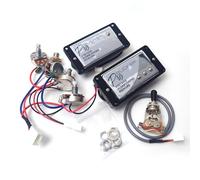 ProBucker Alnico - Set di 2 pickup Humbucker cromati per pickup Gibson Les Paul, pickup al collo e al ponte con terminali a connessione rapida a 2 conduttori, cablaggio 2V2T, aggiornamento tono