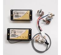 ProBucker Alnico - Set di 2 pickup Humbucker per pickup Gibson Les Paul, pickup al collo e al ponte, cablaggio a 2 conduttori 1V1T, collo (7,5 K, 50 mm) + ponte (8,4 K, 52 mm), potenziamento tono