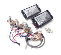 ProBucker Alnico - Set di 2 pickup Humbucker per pickup Gibson Les Paul, pickup per collo e ponte con terminali a collegamento rapido a 2 conduttori, cablaggio 2V2T, aggiornamento