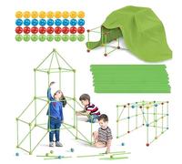 Probuk Kit di Costruzione 122 Pezzi per Bambini con Tenda - Giocattolo Creativo per Costruire un Forte - Sviluppa Immaginazione e Abilità Motorie 3-9 Anni - Gioco Educativo per Maschi e Femmine