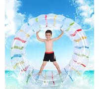 Probuk Ruota Acquatica Gonfiabile per Bambini,120CM Ruota Acquatica Colorata,Giocattoli Acquatici Multifunzione Gonfiabili,Giocattoli Estivi per Bambini,Ideale per Piscina, Spiaggia e Festa in Acqua