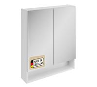 Probus Armadio a specchio Basic 60 cm - Moderno armadio a specchio bianco con scomparto aperto e molto spazio - Made in Germany