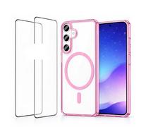 ProBytes Subtle Shade - Custodia in gel TPU + 2 pellicole protettive in vetro 9H per Samsung S26 Plus, compatibile con Qi/MagSafe, di grado militare, antiurto, anti-giallo/antigraffio, anello