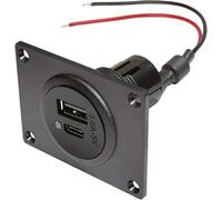 ProCar 67342000 - Doppia presa Power USB-C/A, colore: Nero