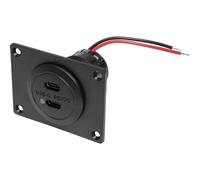 ProCar 67372000 Power USB-C doppia presa PD/QC con LED + piastra di montaggio P