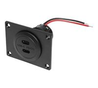 ProCar Power USB-C doppia presa PD/QC senza LED con piastra di montaggio