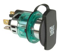 ProCar Presa di corrente con bussola di serraggio verde Portata massima