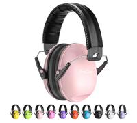 ProCase 2 Pezzi Cuffie Antirumore Bambini, NRR 21 dB Cuffie Comode Pieghevoli Regolabili per Proteggi I Tuoi Bambini dai Rumori Forti Fuoco D'artificio Concerto Aereo Dormire -Rosa chiaro