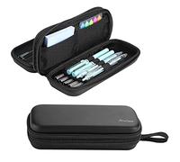 ProCase Astuccio Scuola Rigido a 2 Scomparto, Custodia Rigida Antiurto con Multi Tasche, Resistente e Anti-disordine per Scuola Studente Ragazzo Ragazza Scolaro Ufficio -Nero