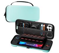 ProCase Borsa per Console Custodia per Nintendo Switch 2 2025 con 24 Slot per Schede di Gioco, Custodia Protettiva Dura da Viaggio Portatile Adatta per Console e Accessori -Matcha