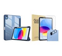 ProCase Cover + 2 Pezzi Pellicola con 2 Pezzi Protezione Obiettivo Fotocamera Abbinata ai Colori per iPad 11 Generazione A16 11 Pollici 2025/iPad 10 Generazione 10,9 Pollici 2022