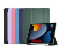 ProCase Cover con Portapenna per iPad 10.2" 9a/8a/7a Generazione (2021/2020/2019) - Custodia Compatibile con iPad A2602, A2603, A2604, A2605, A2270, A2428, A2429, A2430, Verde