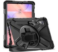 ProCase Cover con portapenne, Cinghia da Polso per Galaxy Tab S10 Lite/S10 FE/S9 FE 10,9 pollici, Antiurto Robusta Custodia Ibrida -Nero