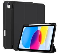 ProCase Cover iPad A16 11 Generazione 11 Pollici 2025 /iPad 10 Generazione 10,9 Pollici 2022 con Portapenna, Custodia iPad (A3354 A3355 A3356 A2696 A2757 A2777) Auto Svegliati/Sonno -Nero