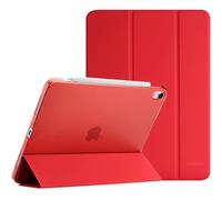 ProCase Cover iPad Air 11 Pollici M3/M2 2025/2024, Custodia iPad Air 5a 4a Gen (10,9 Pollici Modello 2022/2020), Supporta Ricarica di Pencil 2 Smart Cover Leggero Auto Svegliati/Sonno -Rosso