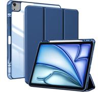 ProCase Cover iPad Air 13 Pollici M3 2025/ M2 2024 con Portapenna (Modello:A3268 A3269 A2898 A2899 A2900), Custodia iPad Air 6 Generazione 13" Auto Svegliati/Sonno -Marina Blu