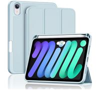ProCase Cover iPad Mini 7 A17 Pro 2024 / iPad Mini 6 2021 con Portapenna, Custodia Protettiva per iPad Mini 7a/6a Generazione da 8,3 pollici -Azzurro Cielo