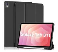 ProCase Cover per Galaxy Tab S11 2025 11 pollici S Pen Holder integrato, Custodia ibrida con TPU morbido posteriore per Galaxy SM-X730/X730N/X736, Supporta Auto Wake/Sleep -Nero